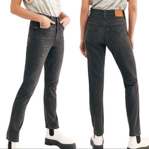 levis 501 skinny filiforme high waist distressed jeans NWT